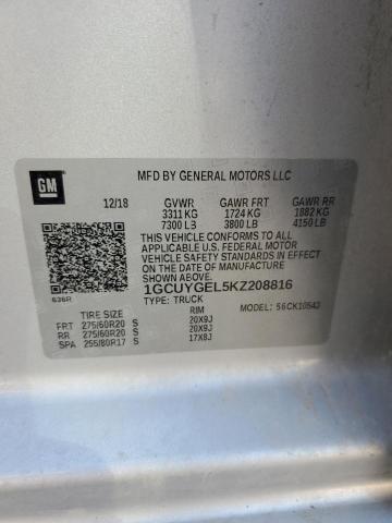 1GCUYGEL5KZ208816 Chevrolet Silverado K1500 Ltz