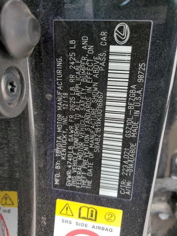 58ABZ1B1XKU016667 Lexus ES 350
