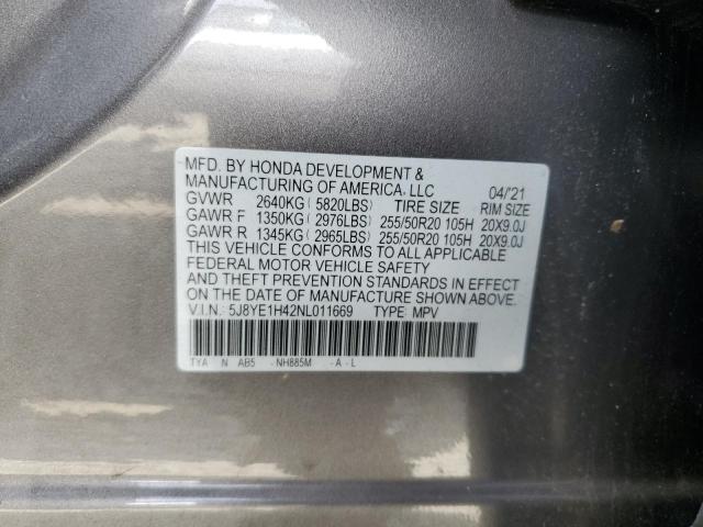 5J8YE1H42NL011669 Acura Mdx Technology