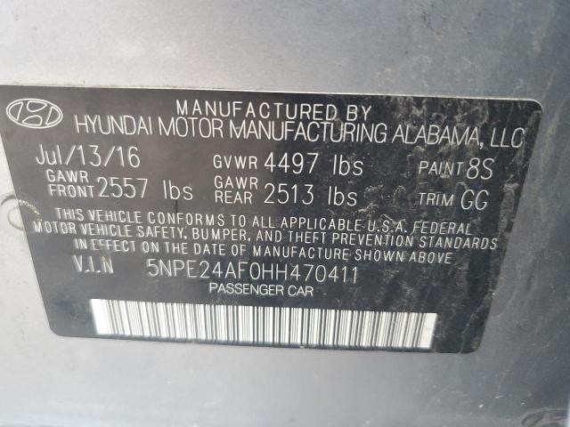 5NPE24AF0HH470411 Hyundai SONATA SE