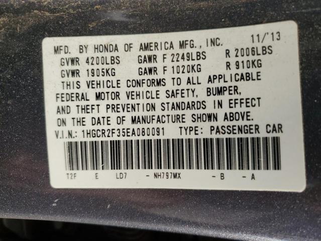 1HGCR2F35EA080091 Honda ACCORD LX
