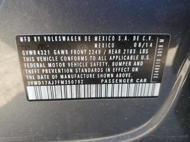 3VWD17AJ7FM350792 Volkswagen JETTA SE