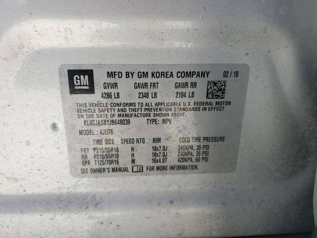 KL4CJASB1JB648039 Buick Encore Preferred