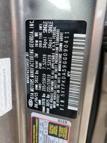 5XYPKDA59GG090411 KIA SORENTO SX