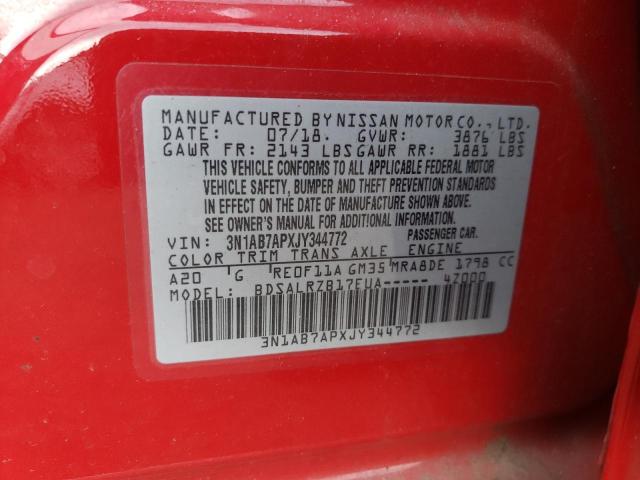 3N1AB7APXJY344772 Nissan SENTRA S
