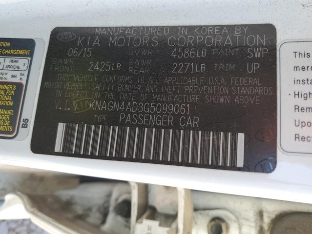 KNAGN4AD3G5099061 KIA OPTIMA HYBRID