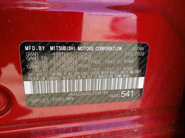 JA4AZ3A30LZ038780 Mitsubishi Outlander Se