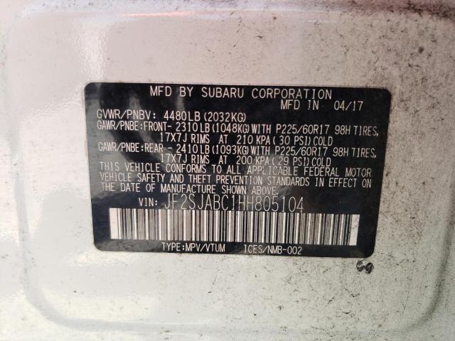 JF2SJABC1HH805104 Subaru Forester 2.5i
