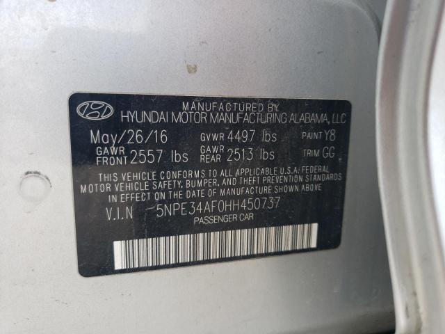 5NPE34AF0HH450737 Hyundai Sonata Sport