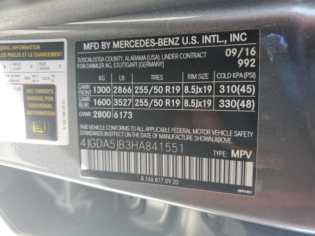 4JGDA5JB3HA841551 Mercedes-Benz GLE 350