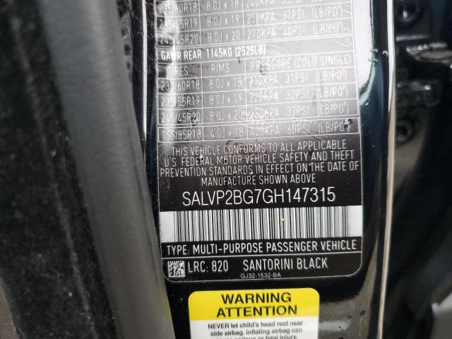 SALVP2BG7GH147315 Land Rover Range Rover Evoque Se