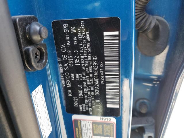 3KPA24AD1ME429992 KIA RIO LX