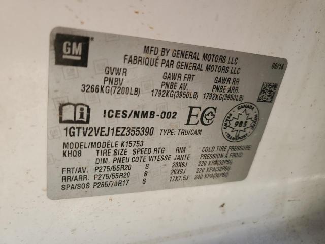 1GTV2VEJ1EZ355390 GMC Sierra K1500 Slt
