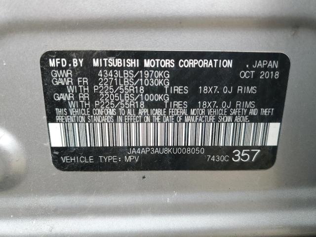 JA4AP3AU8KU008050 Mitsubishi Outlander Sport Es