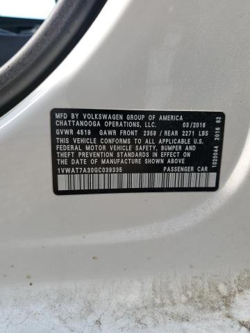 1VWAT7A30GC039335 Volkswagen PASSAT S