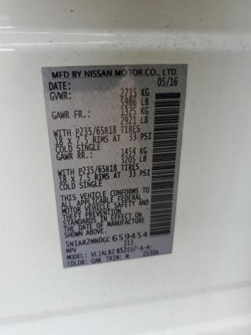 5N1AR2MN0GC659454 Nissan Pathfinder S