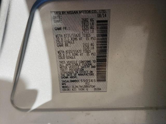 5N1AL0MM9EC550565 Infiniti QX60