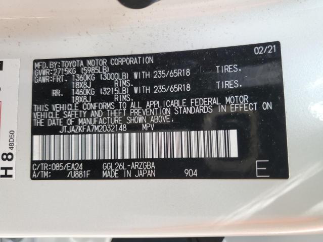 JTJAZKFA7M2032148 Lexus Rx 350 L