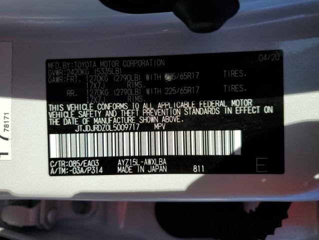 JTJDJRDZ0L5009717 Lexus NX 300H