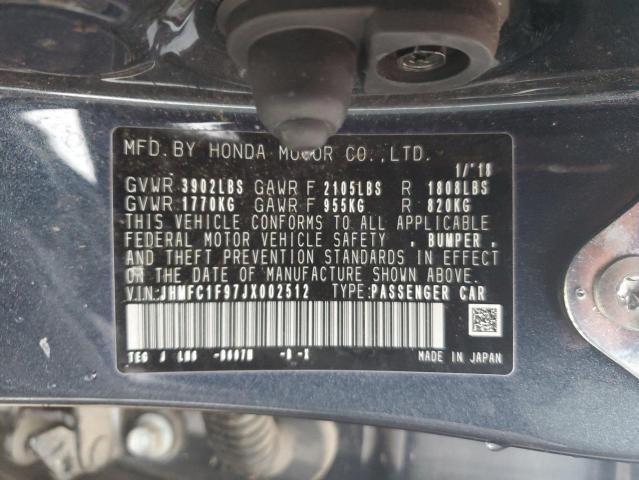 JHMFC1F97JX002512 Honda Civic Touring