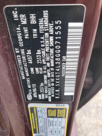 5XXGT4L38GG071555 KIA Optima Lx