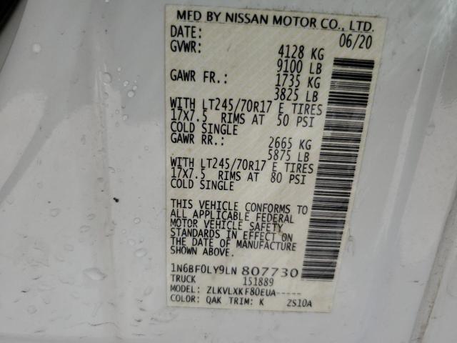1N6BF0LY9LN807730 Nissan NV 2500 S