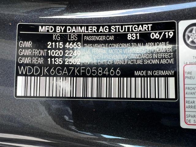 WDDJK6GA7KF058466 Mercedes-Benz SL 450