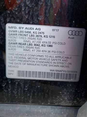 WA1BNAFY0J2035005 Audi Q5 Premium Plus