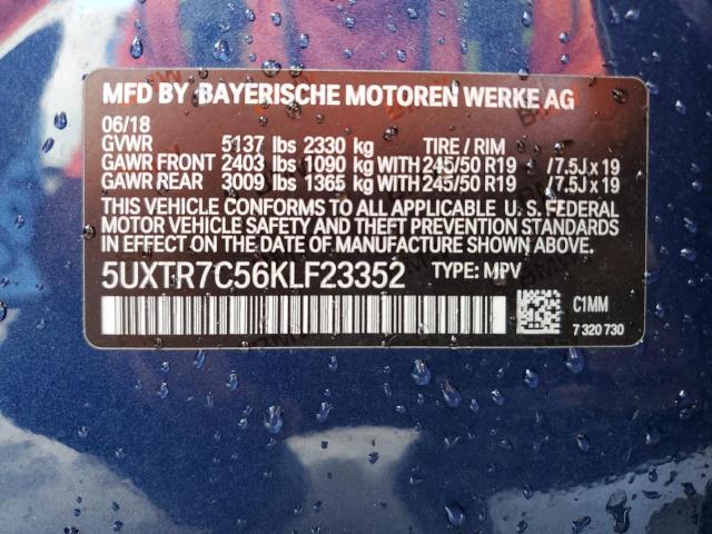 5UXTR7C56KLF23352 BMW X3 Sdrive30i