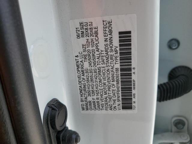 5FNYF6H01MB093188 Honda Pilot Elite