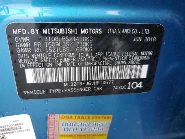 ML32F3FJ6JHF14677 Mitsubishi Mirage G4 Es