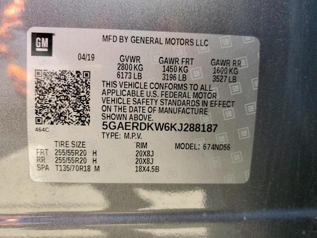 5GAERDKW6KJ288187 Buick Enclave Avenir