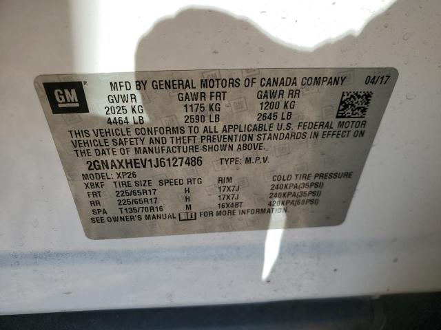 2GNAXHEV1J6127486 Chevrolet EQUINOX LS