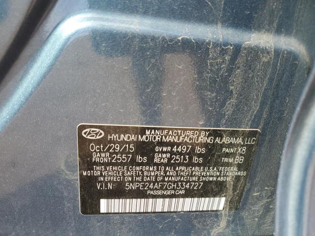 5NPE24AF7GH334727 Hyundai SONATA SE