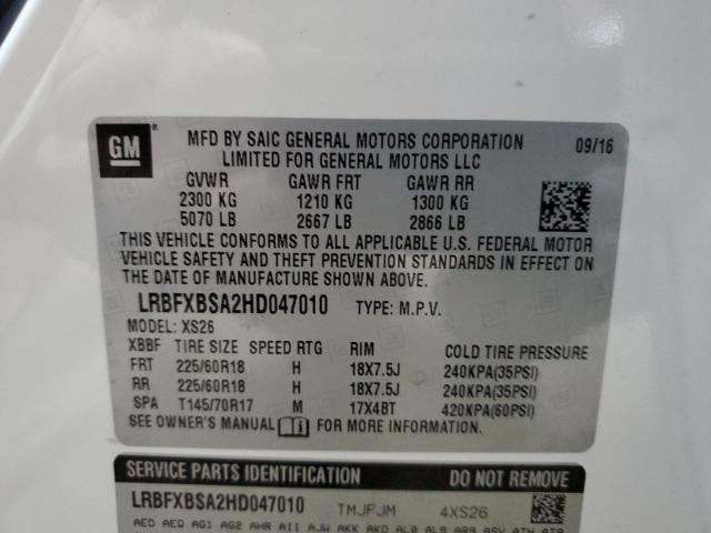 LRBFXBSA2HD047010 Buick Envision Essence