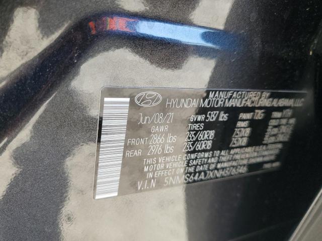 5NMS64AJXNH376346 Hyundai Santa Fe Sel