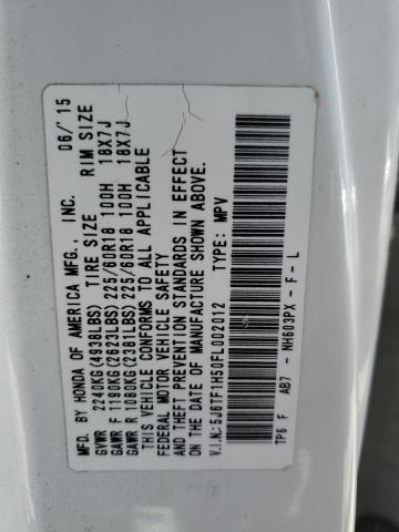 5J6TF1H50FL002012 Honda Crosstour Exl