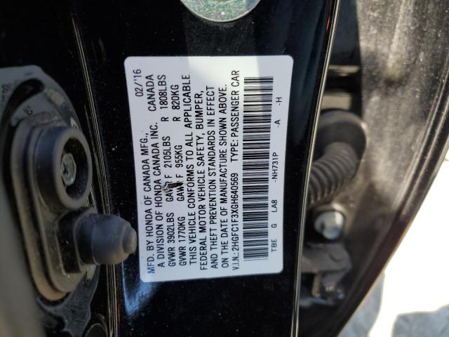2HGFC1F3XGH640569 Honda CIVIC EX