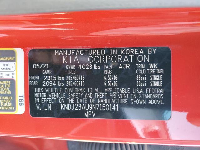 KNDJ23AU9N7150141 KIA SOUL LX