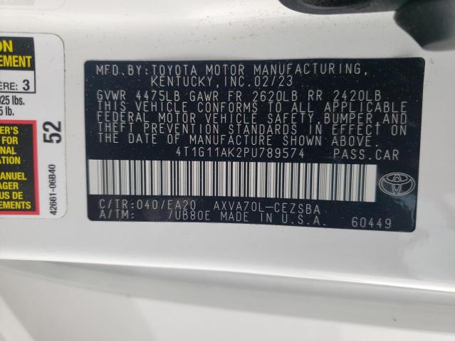 4T1G11AK2PU789574 Toyota Camry Se N