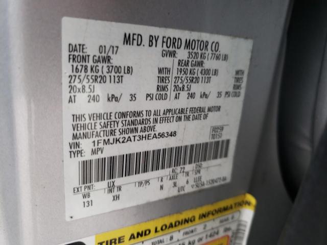 1FMJK2AT3HEA56348 Ford Expedition El Limited