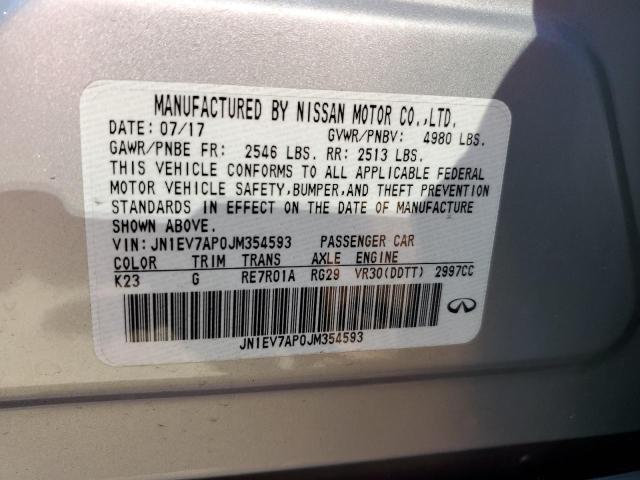 JN1EV7AP0JM354593 Infiniti Q50 LUXE