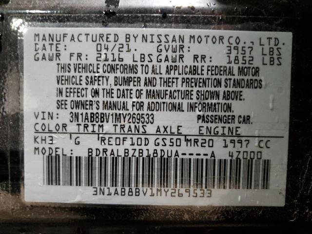 3N1AB8BV1MY269533 Nissan SENTRA S