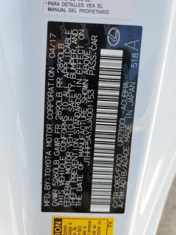 JTHHP5AY3JA001153 Lexus LC 500