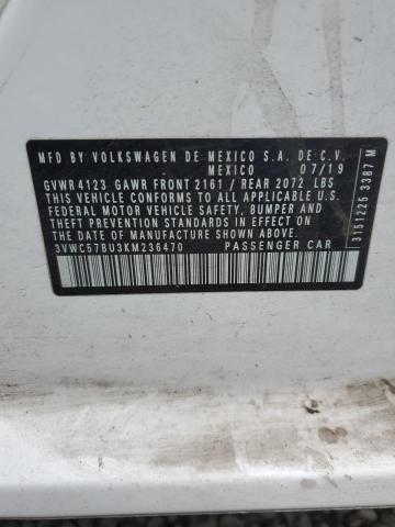 3VWC57BU3KM236470 Volkswagen JETTA S