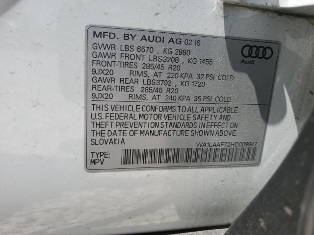 WA1LAAF72HD009947 Audi Q7 Premium Plus