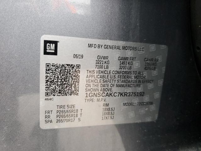 1GNSCAKC7KR375192 Chevrolet Tahoe C1500  Ls