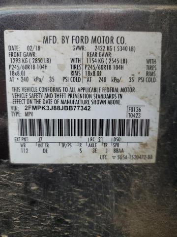 2FMPK3J88JBB77342 Ford EDGE SEL