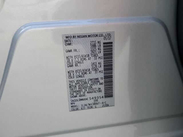 5N1DL0MNXHC549354 Infiniti QX60