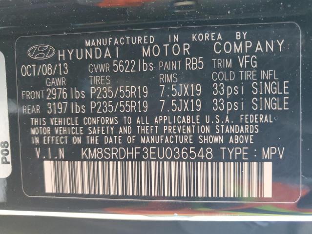 KM8SRDHF3EU036548 Hyundai Santa Fe Gls
